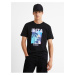 Černé bavlněné tričko Celio Cesouth Ibiza