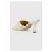 Pantofle MICHAEL Michael Kors Tessa dámské, béžová barva, na podpatku, 40S4TSHP4D