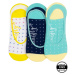 Meatfly ponožky Low Socks Triple Pack Yellow Dots | Žlutá