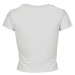 Ladies Stretch Jersey Cropped Tee - white