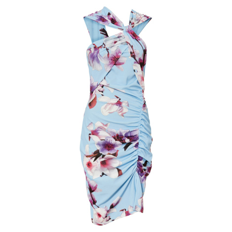 Bonprix BODYFLIRT šaty s květy Barva: Modrá, Mezinárodní