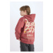 DEFACTO Boy Oversize Fit Wide Mold Back Printed Hooded Sweatshirt