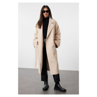 Trendyol Stone Stitch Detailed Soft Texture Oversize Coat