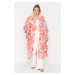 Trendyol Curve Plus Size Kimono & Kaftan - Orange