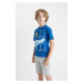 DEFACTO Boy's Crew Neck Printed Short Sleeve T-Shirt