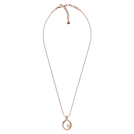 Skagen Designový bronzový náhrdelník s perlou Agnethe SKJ1443791