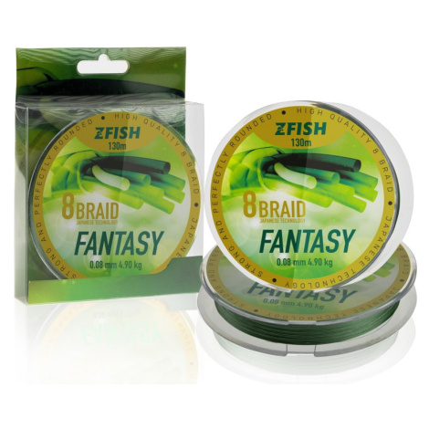 Zfish splénaná šňůra fantasy 8 braid 130 m - 0,18 mm 13,8 kg