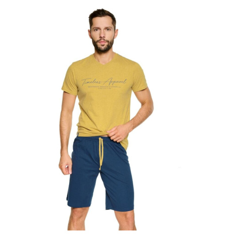 Pánské pyžamo Pulse žlutohnědé Henderson