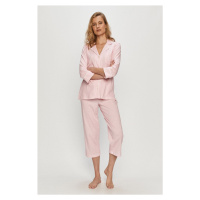 Bavlněné pyžamo Lauren Ralph Lauren růžová barva, bavlněné, I819702