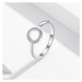 Stříbrný prsten s třpytivým kroužkem SCR545 LOAMOER