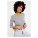 Trendyol Gray Sleeves Slit Detailed Knitwear Sweater
