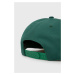 Čepice Superdry zelená barva, s aplikací
