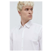 Košile HUGO pánská, bílá barva, regular, s klasickým límcem, 50508633