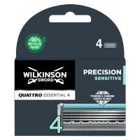 Wilkinson Sword Náhradní hlavice Quattro Essential Precision Sensitive 4 ks