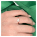 OLIVIE Stříbrný prsten ROSE - nastavitelná