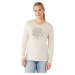 Smartwool W FLORAL TUNDRA GRAPHIC LONG SLEEVE TEE almond heather