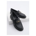 Marjin Women's Loafer Buckle Casual Shoes Cesar Black