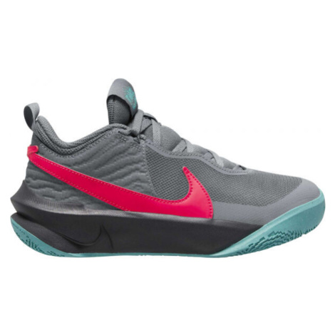 Nike TEAM HUSTLE D9 Dětská basketbalová obuv, šedá, velikost 39