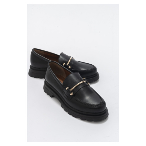 LuviShoes Dual Black Skin Women's Oxford Shoes
