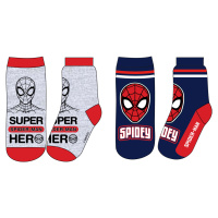 Spider Man - licence Chlapecké ponožky - Spider-Man 52341341, šedá / tmavě modrá Barva: Mix bare