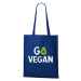 DOBRÝ TRIKO Bavlněná taška s potiskem Go vegan Barva: Královsky modrá