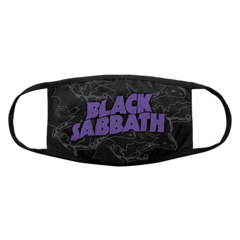 Black Sabbath bavlněná rouška na ústa, Distressed Logo Black RockOff