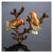 Victoria Filippi Malovaná brož Calogera - ptáčci B0087 Hnědá