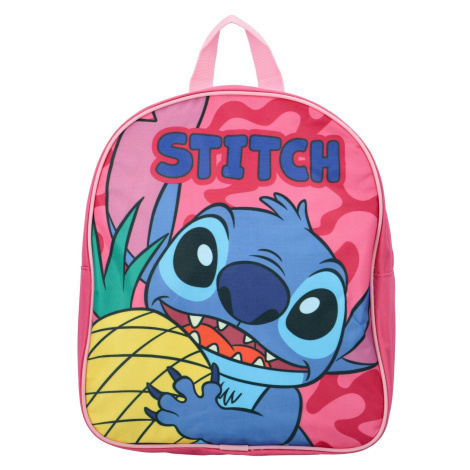Dětský veselý batůžek s motivem, Stitch růžový SETINO