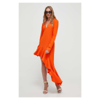Šaty Moschino Jeans oranžová barva, maxi