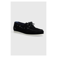 Semišové mokasíny Tommy Hilfiger TH BOAT SHOE CORE SUEDE pánské, tmavomodrá barva, FM0FM04505