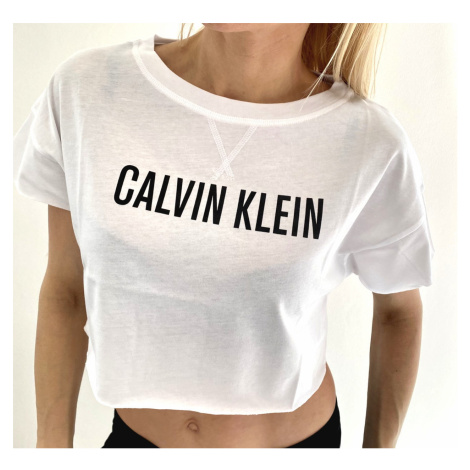 Dámské triko Calvin Klein KW01346 crop top bílá | bílá