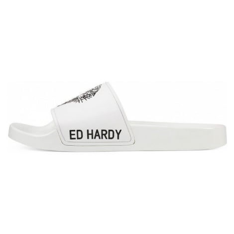 Ed Hardy - Sexy beast sliders white-black Bílá
