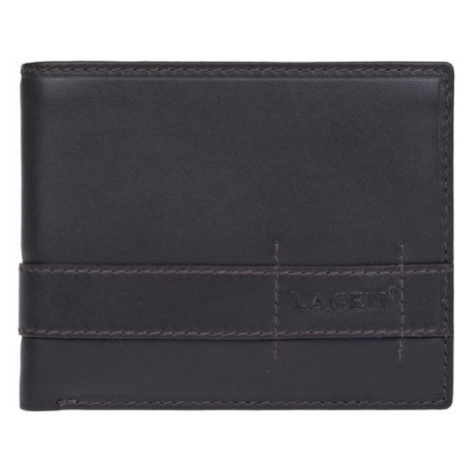 Pánská kožená peněženka Lagen Alcan - tmavě hnědá