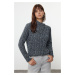 Trendyol Navy Blue Collar Detailed Gradient Yarn Knitwear Sweater