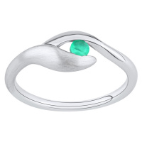 Stříbrný prsten Claire s pravým Smaragdem