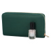 Velká stylová dámská koženková peněženka Julien, tmavě zelená