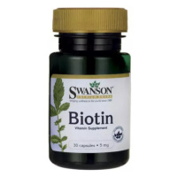 Biotin 30 kapslí 5 mg - Swanson EXP 09/2022