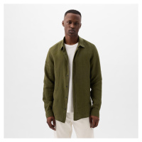 GAP Longsleeve Linen Shirt Army Jacket Green