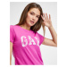 Tmavě růžové dámské tričko s logem GAP