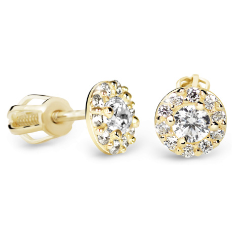Cutie Diamonds Luxusní peckové náušnice ze žlutého zlata s brilianty DZ60167-30-00-X-1 Cutie Jewellery