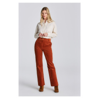 KALHOTY GANT D2. HW FLARE CORD PANTS červená