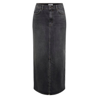 Only Noos Cilla Long Skirt - Washed Black Černá