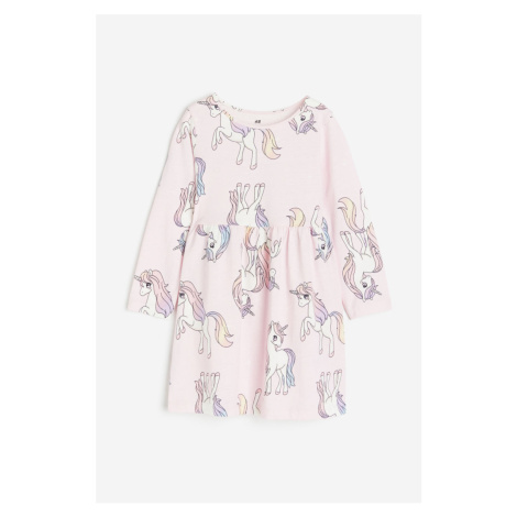 H & M - Šaty z bavlněného žerzeje - růžová H&M