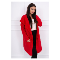 Pelerína s volnou kapucí červená