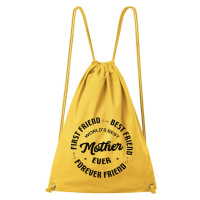 DOBRÝ TRIKO Bavlněný batoh s potiskem Mother ever Barva: Žlutá