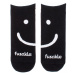Kotníkové ponožky Smajlík černé Fusakle