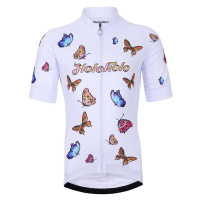 HOLOKOLO Cyklistický dres s krátkým rukávem - BUTTERFLIES KIDS - vícebarevná/bílá