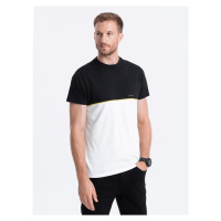 Ombre Clothing Originální dvojbarevné tričko černo - bílé V2 S1619