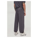 Bavlněné tepláky Calvin Klein Jeans šedá barva, s aplikací, J30J324953