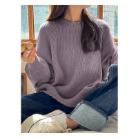 13242 Dewberry Oversize Women Sweater-LILA